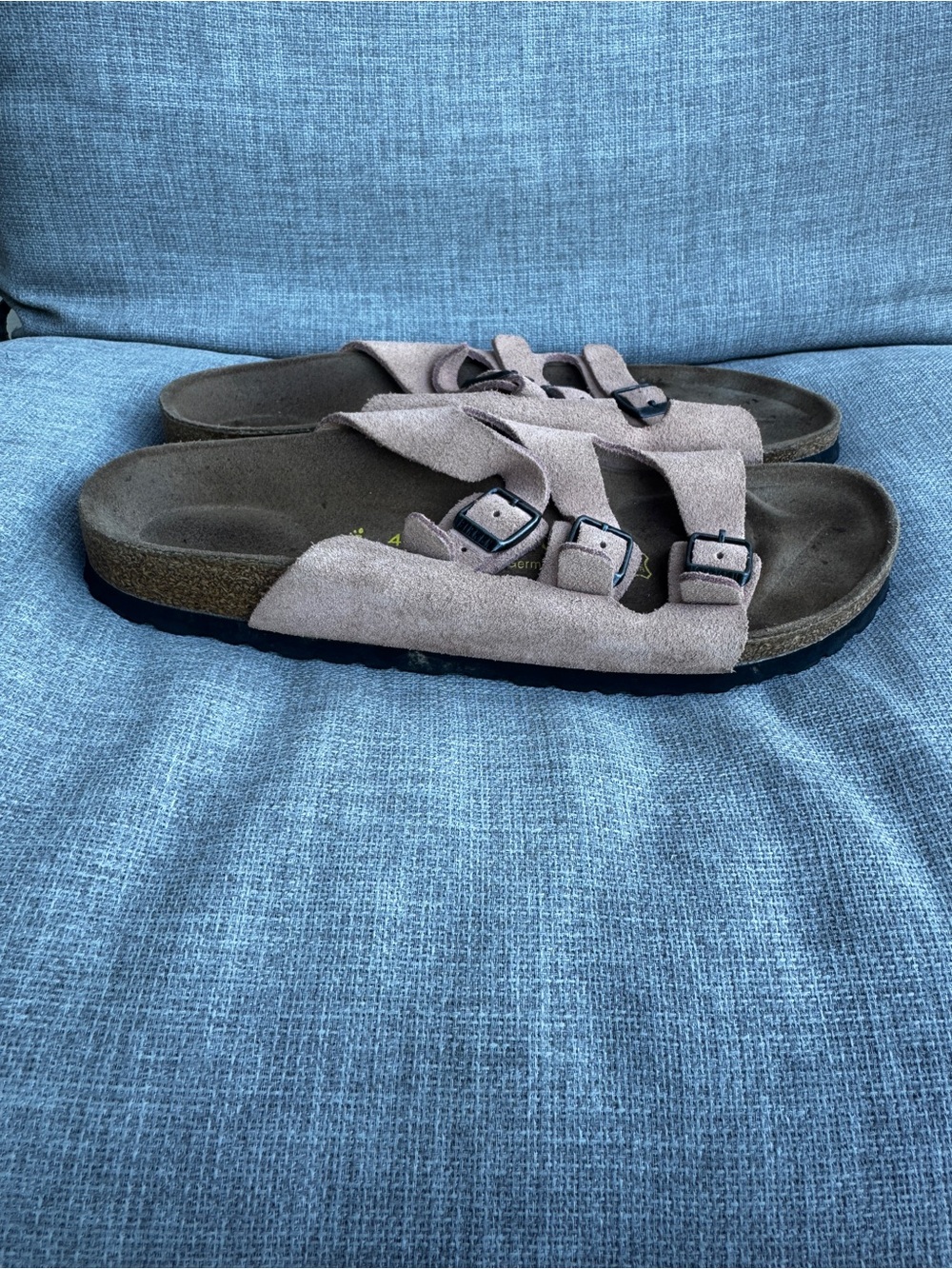 Birkenstock Florida Soft Footbed Suede Sandals - Taupe/Mink - Size 41 (L10/M8)